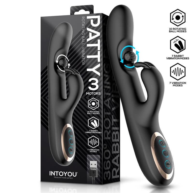 Patty Vibrador Con Bola Rotadora 360º