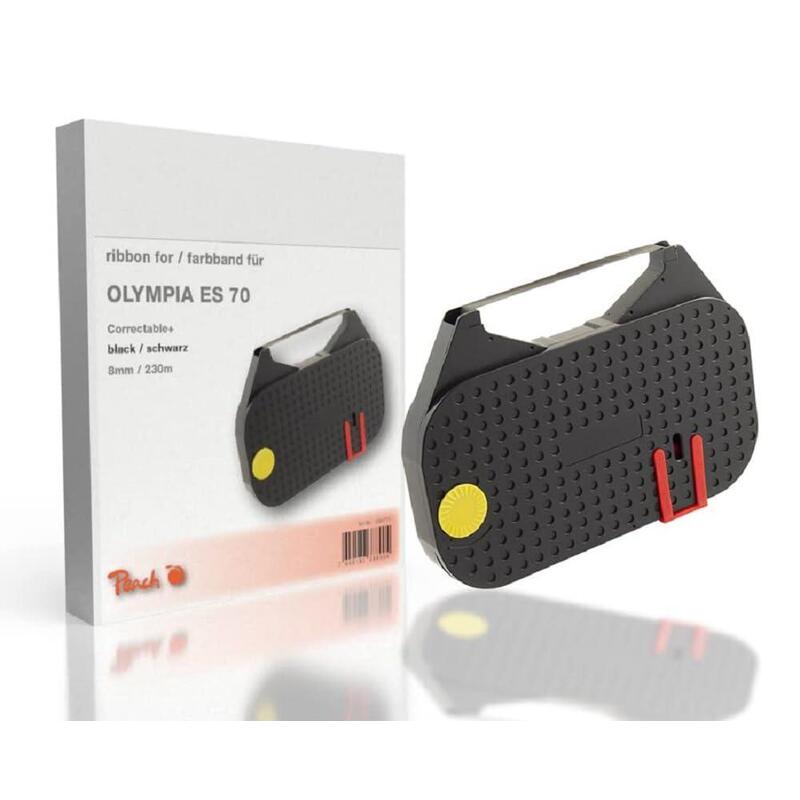 Peach Cinta Entintada Para Olympia Es 70, Negro, 8 Mm/230 M, Correct+, Ribbon Gr308 Es70