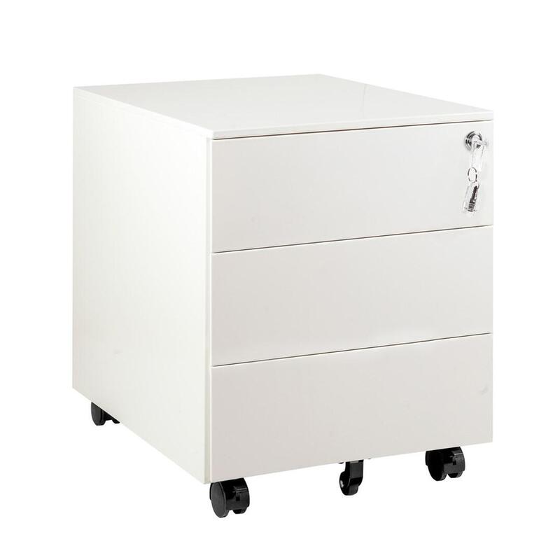 Pedestal Metálico Con Cerradura Xd-041-3-W Blanco
