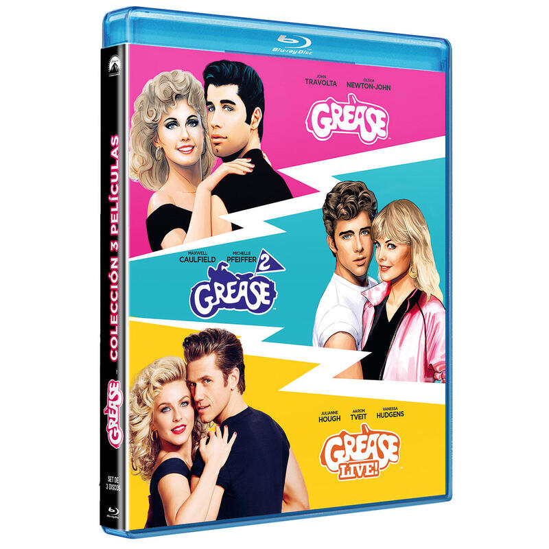 Pelicula Grease - Colección 3 Películas - Bd Blu-Ray