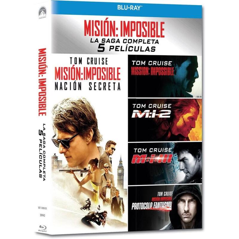 Pelicula Mision Imposible La Saga Completa (1-5) Blu-Ray
