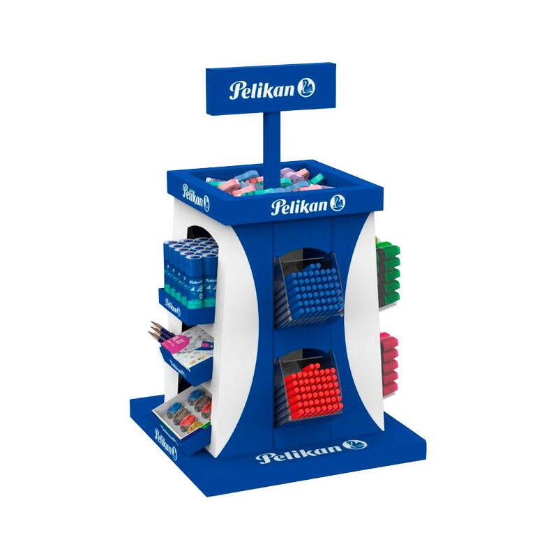 Pelikan Expositor Escolar De 364 Unidades - Lapices De Grafito - Sacapuntas - Gomas - Corrector - Pegamento -