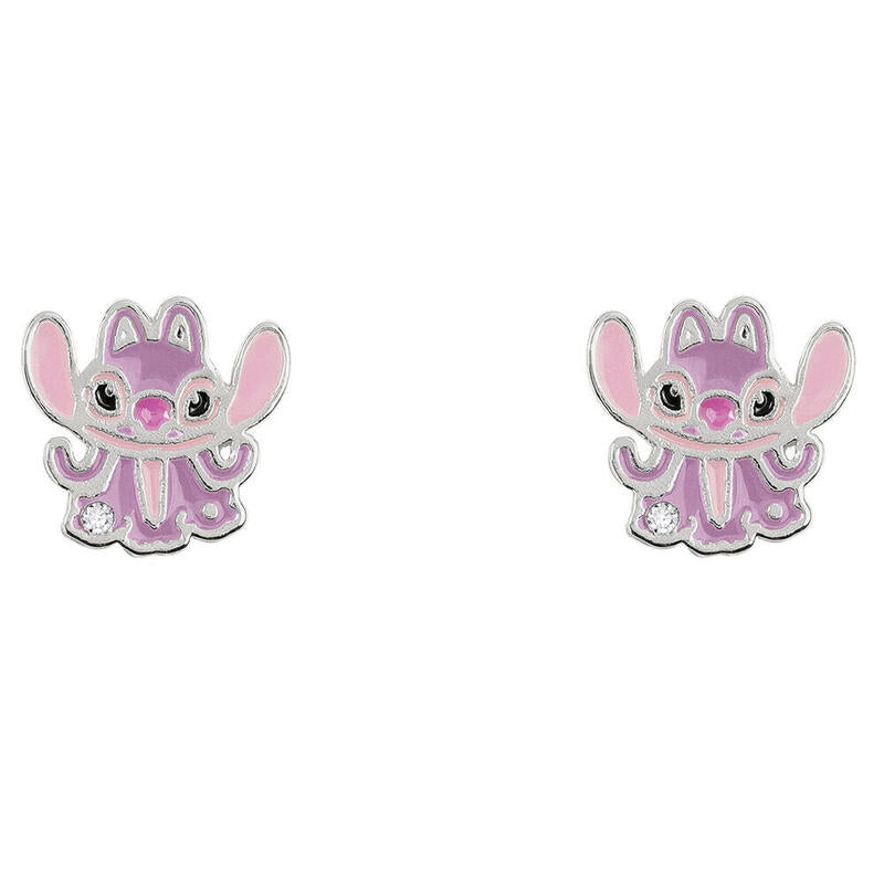 Pendientes Angel Stitch Disney Plata