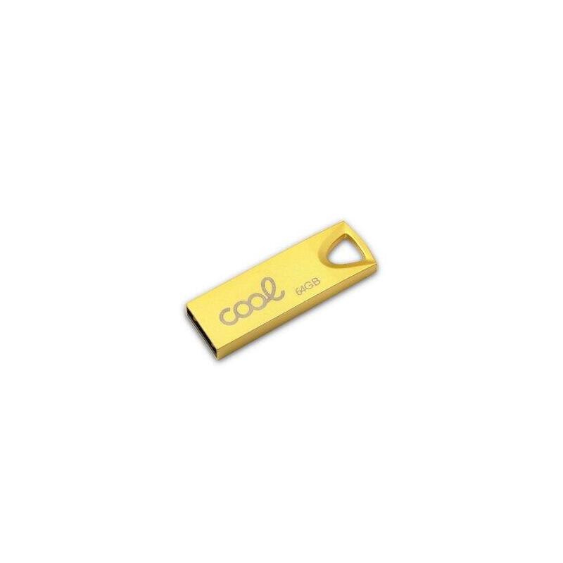 Pendrive 64gb Usb 2.0 Cool Metal Key Dorado