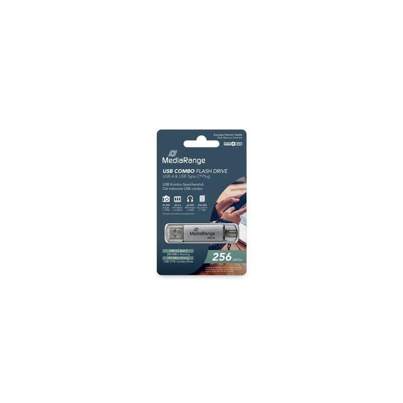 Pendrive Combo 256gb Usb 3.2 Mediarange High P.