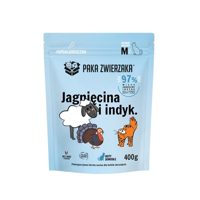 Paka Zwierzaka Jagniecina Z Indykiem "M" 400g