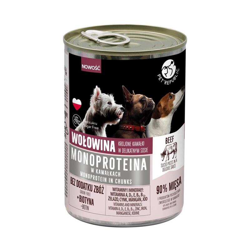 Pet Republic Monoprotein Beef - Comida Húmeda Para Perros - 400g