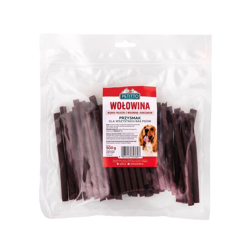 Petitto - Palitos De Carne Blanda - Una Delicia Para Perro - 500g