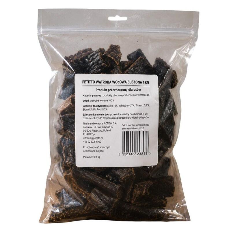 Petitto Watroba Wolowa Suszona 1kg