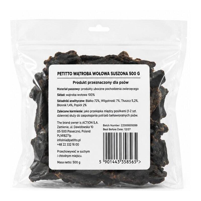Petitto Watroba Wolowa Suszona 500g