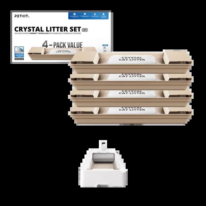 Petkit Set De Arena Para Gatos Azul + Bandejas Reemplazables (Pack X4)