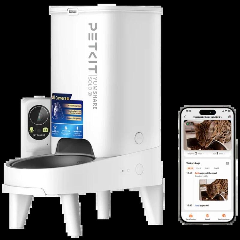 Petkit Yumshare Solo 2 Con Cámara Blanco - Comedero Automático