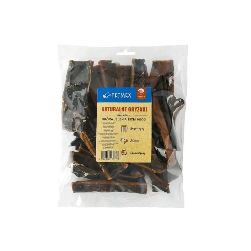 Petmex Naturalny Mordedor Suszona Skóra Jelenia Para Perro 1kg