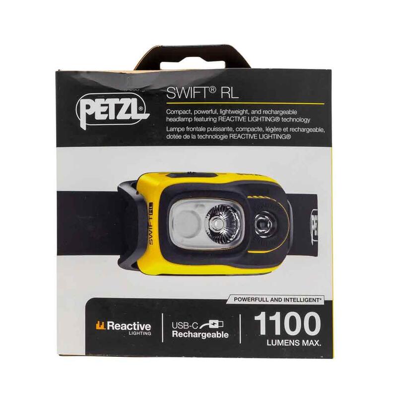 Petzl E810desde00 Swift Rl Stirnlampe, Negro/Amarillo