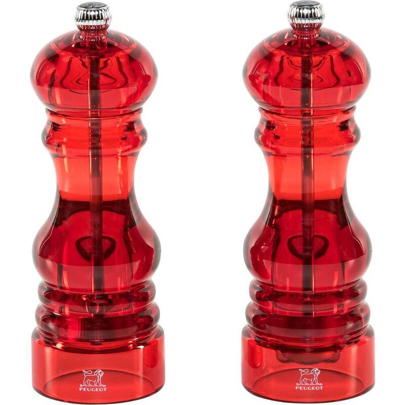 Peugeot Podium Salt And Pepper Mill 18 Cm Duo Acryl Red