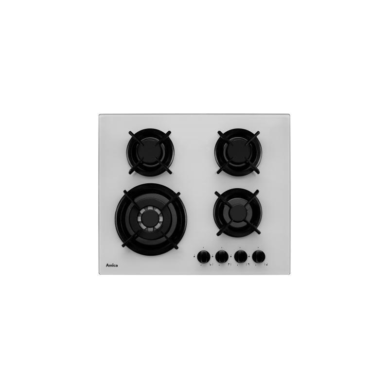 Pg6411srw Amica Gas On Glass Hob