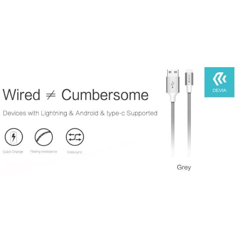 Pheez M-Usb Android Cable Fast Charge 2.M Grey