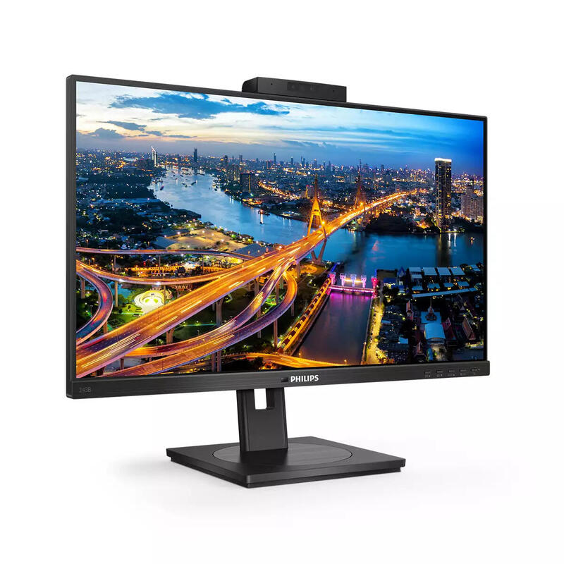 Philips B Line 243b1jh Monitor Led 24" (23.8" Visible) 1920 X 1080 Full Hd (1080p) @ 75 Hz Ips 250 Cd/M² 1000:1 4 Ms Hdmi Displayport Usb-C Altavoces Negro Textura