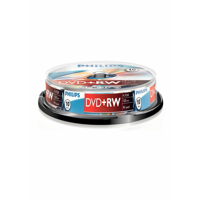 Philips Dvd+Rw 4,7gb 10pcs Spindel 4x