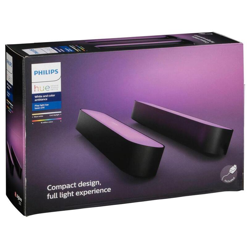 Philips Hue Play Barra De Luces Paquete Doble Led Negro