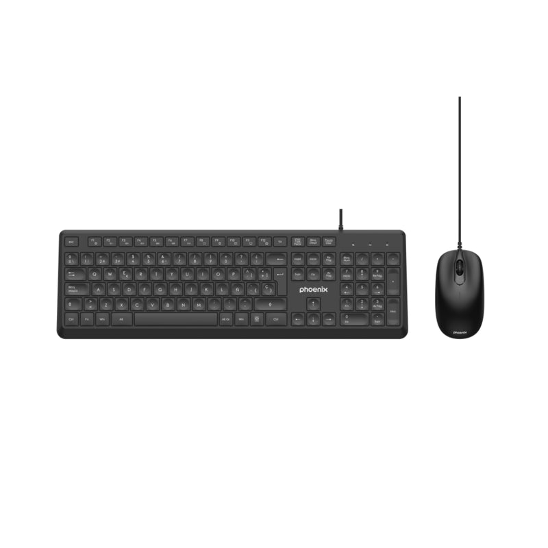 Phoenix Combo Teclado + Ratón Con Cable Usb 1200dpi