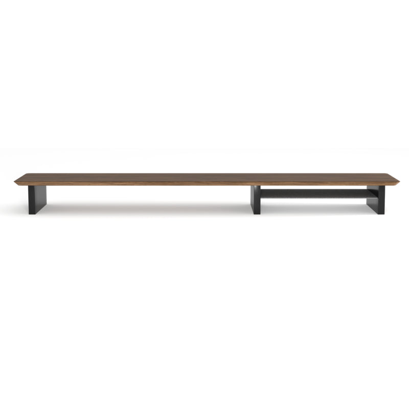 Phoenix Harmony Estante Elevador De Monitor En Madera Para Escritorio Walnut Con Bandeja Forrada En Fieltro