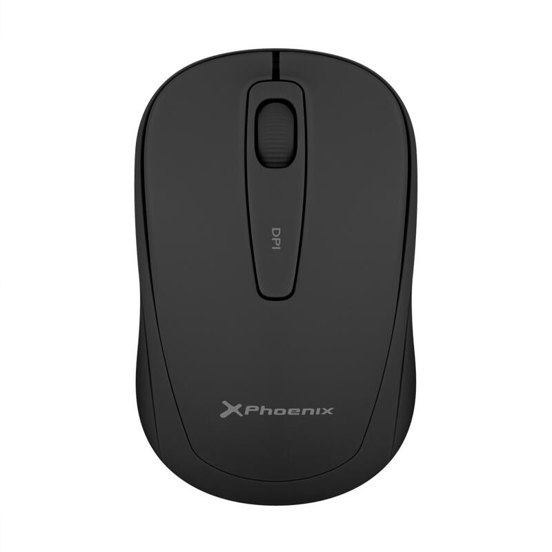 Phoenix M250 Ratón Inalámbrico 2.4 Ghz Receptor Usb Hasta 1600 Dpi Compatible Con Pc Mac Porttil Color Negro