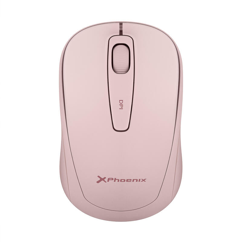 Phoenix M250 Ratón Inalámbrico 2.4 Ghz Receptor Usb Hasta 1600 Dpi Compatible Con Pc Mac Porttil Color Rosa