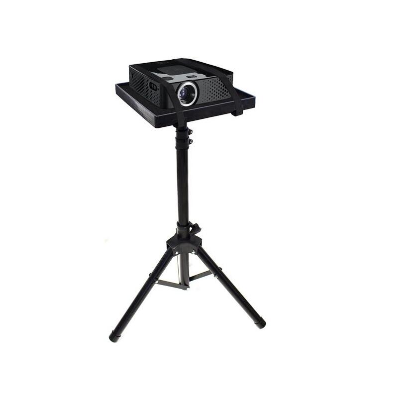 Phoenix Soporte Para Videoproyector / Ordenador Portatil Tipo Mesa Tripode / Adjustable En Altura / Plegable / Portatil Peso Ligero / Altura Maxima 1.5 Metros Acero Negro