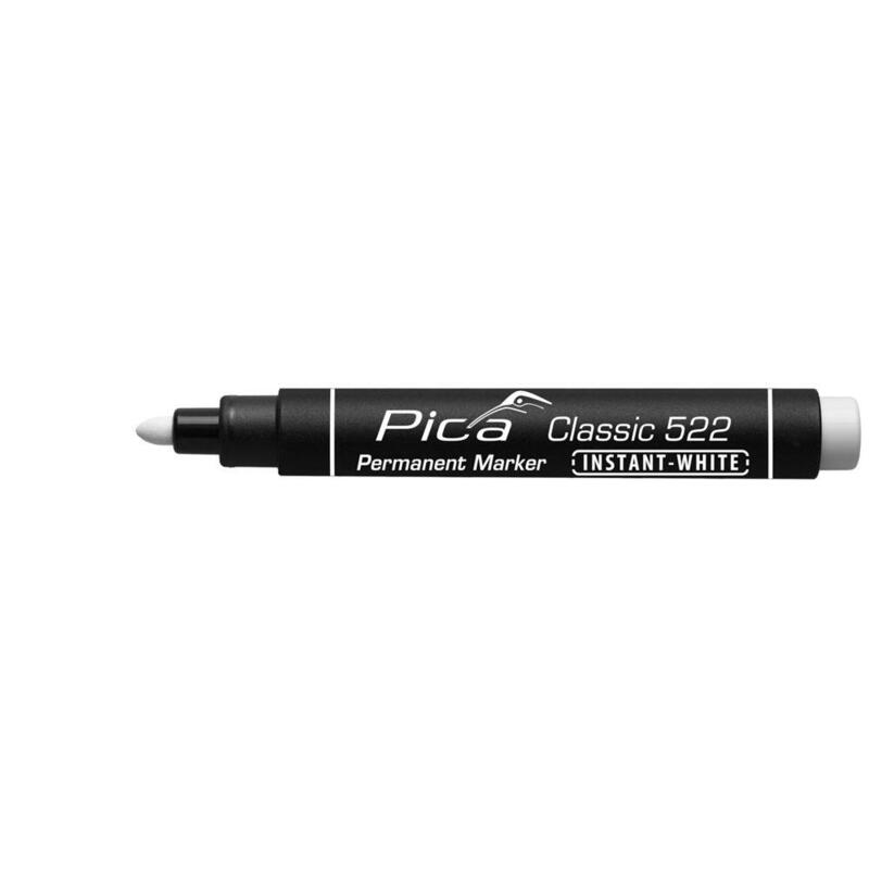 Pica Permanent Marker Instant White, Bullet Tip, 1-4mm