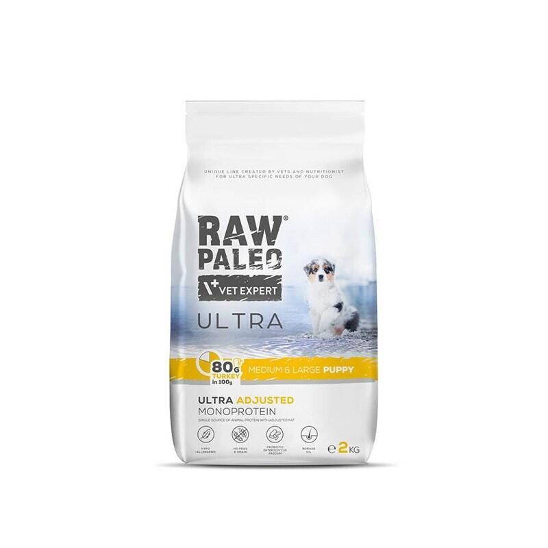 Pienso Para Cachorros Raw Paleo Ultra Medium&Large Puppy Turkey 2 Kg