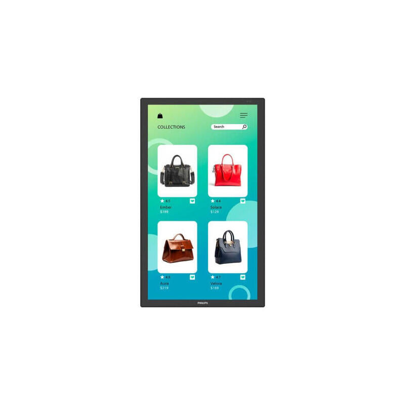 (Pilarbox) Philips 32" T-Line Retail Touch, 24/7, Landscape-Portrait-Tilt, Fhd, Basic Failover, Pcap, 10 Touch Points, Android 13, Wifi, 400cd (32bdl3751t/Pb))