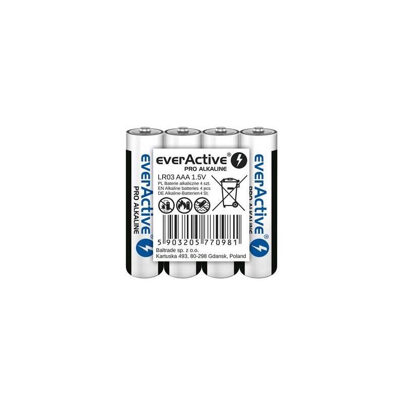 Pilas Alcalinas Aaa / Lr03 Everactive Pro- Bandeja 4 Uds.