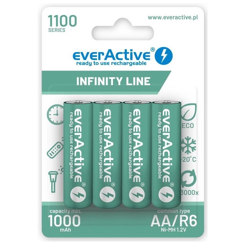 Pilas R6/Aa 1100 Mah, Blister 4 Uds. Línea Infinity, Tecnología Lista Para Usar