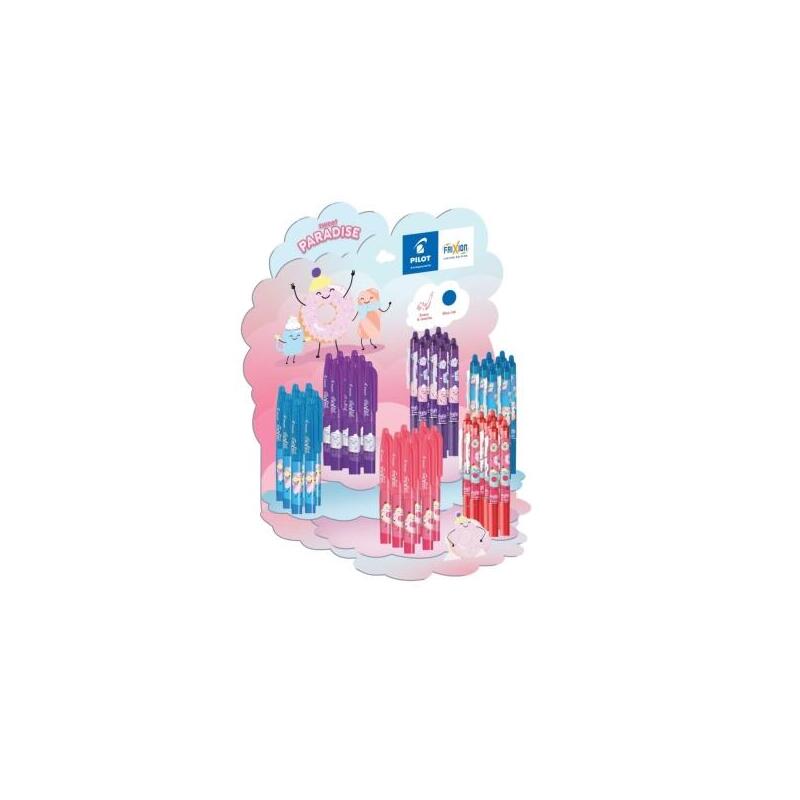 Pilot Sweet Paradise Expositor De 24 Boligrafos Frixion Ball + 24 Boligrafos Frixion Ball Clicker - Borrables -