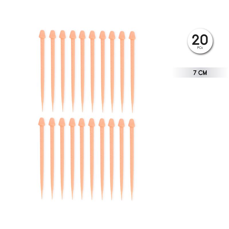 Pinchos Forma De Pene 20 Unidades