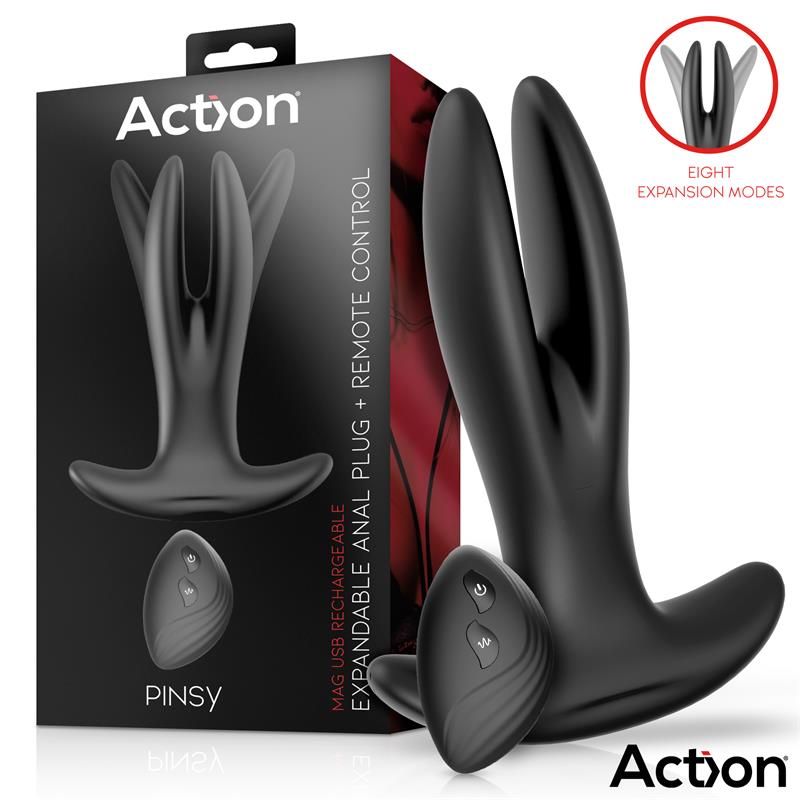 Pinsy Plug Anal Expandible Con Control Remoto
