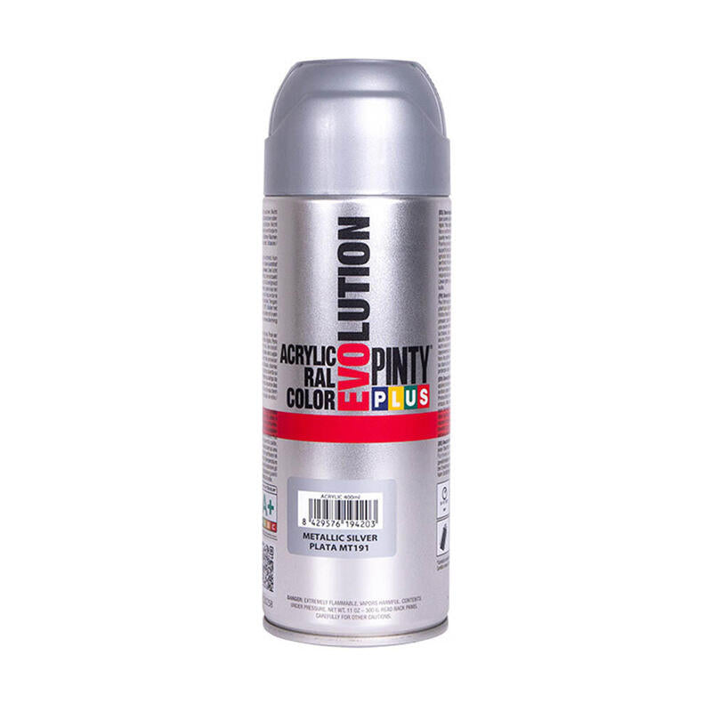 Pintura En Spray Pintyplus Evolution Metalizada 520cc Gris Mt156