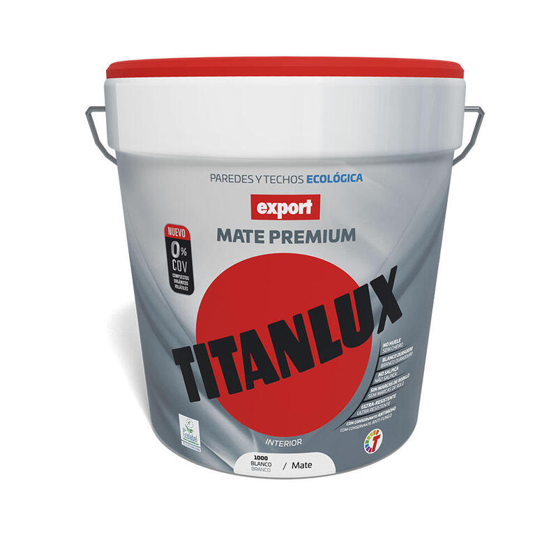 Pintura Vinílica Lavable Export Blanco Decoración 4l Titanlux F31110004