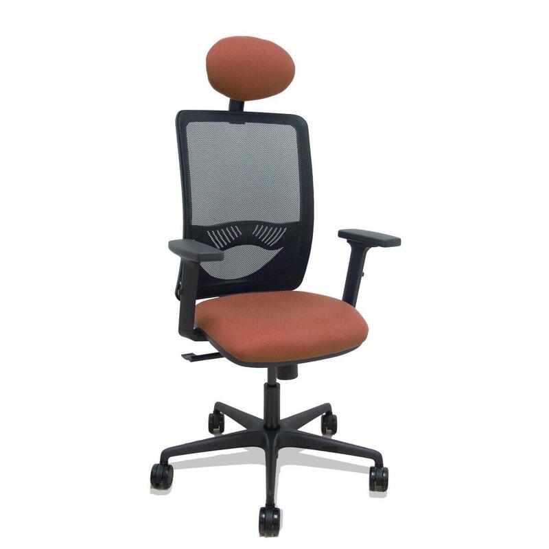 Piqueras Y Crespo Silla Zulema Sincro Malla Negra Asiento Bali Marron Brazos 2d Ruedas 65mm Cabecero
