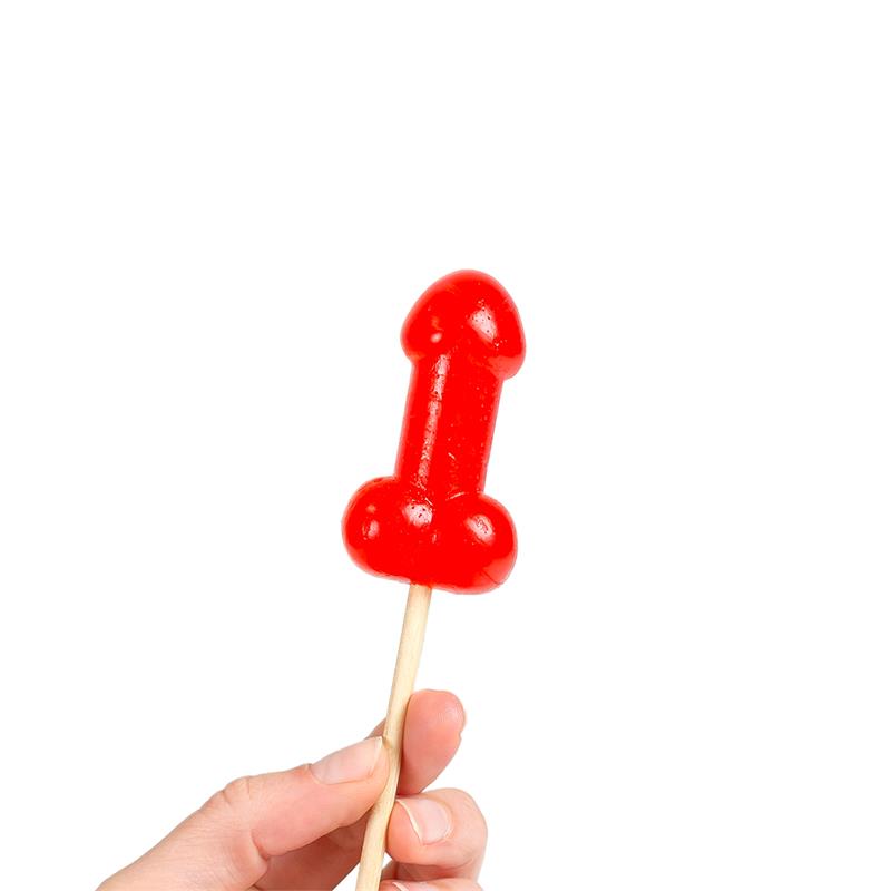 Secretplay - Piruleta Pene Caramelo Cereza Con Efecto Calor Picante