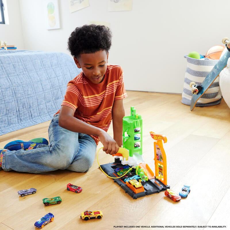 Pista Super Estacion De Gasolinera Hot Wheels