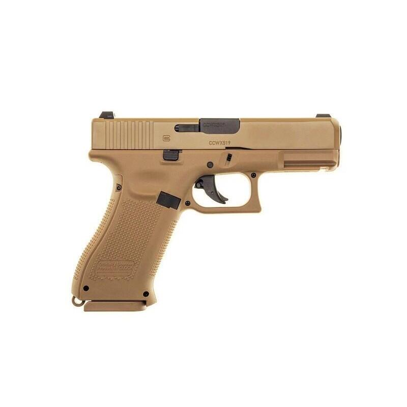 Pistolet Pistola De Aire Glock 19x 4,5 Mm Coyote Bb Co2