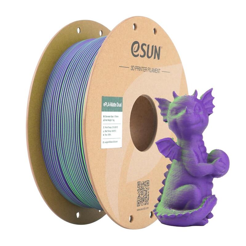 Pla Matte Dual 1,75mm Verde Purple 1kg