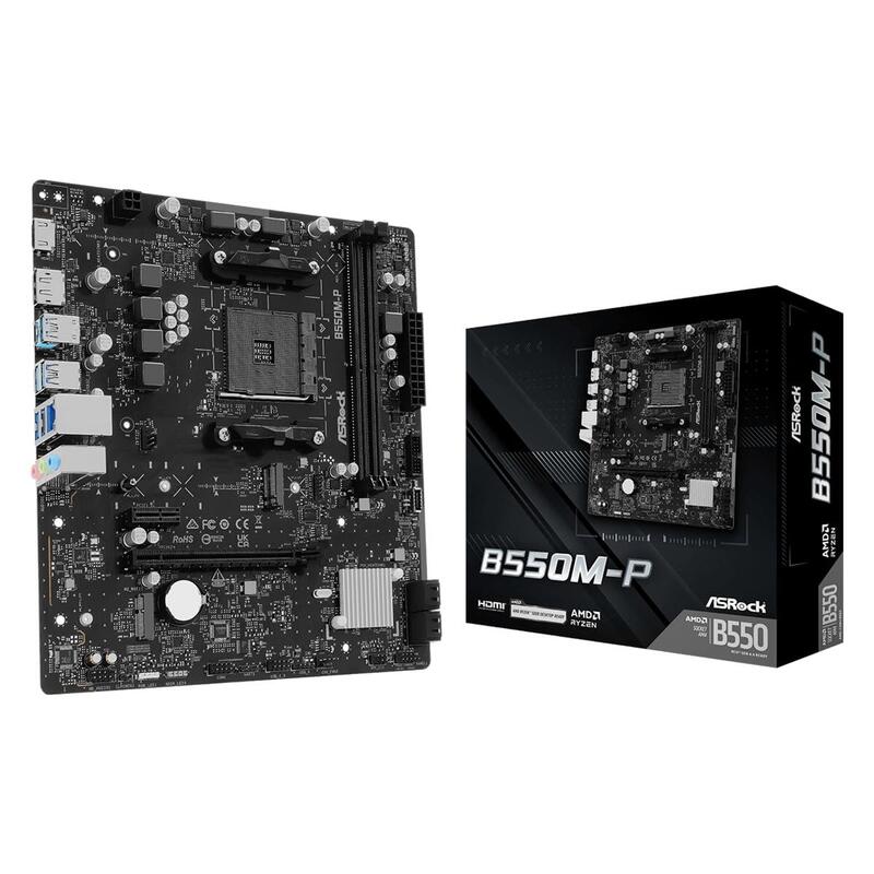 Placa Base Asrock B550m-P Am4 Matx (90-Mxbv10-A0uayz)