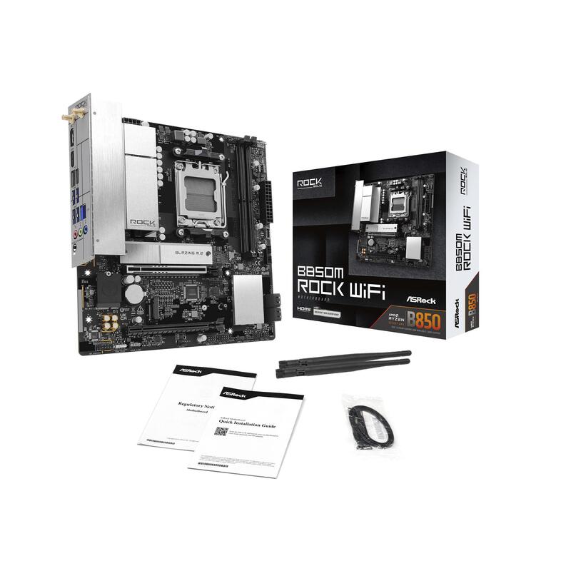 Placa Base Asrock B850m Rock Wifi Am5 Matx Hdmi Dp Ddr5