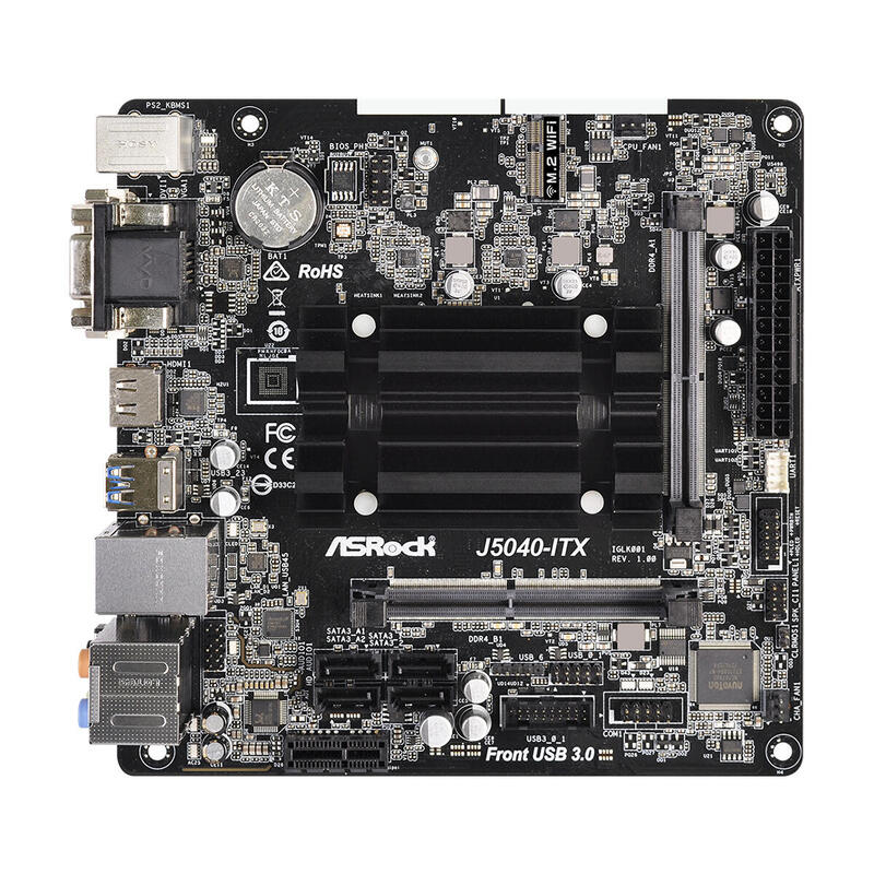 Placa Base Asrock J5040-Itx Intel J5005 Cpu M-Itx Dvi/Hdmi Ddr4 Retail