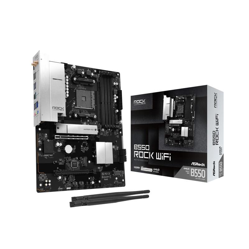 Placa Base Asrock Mainboard B550 Rock Wifi - Atx - Socket Am4 - Amd B550 90-Mxbv20-A0uay90-Mxbv20-A0uayz 90-Mxbv20-A0uayz 90-Mxbv20-A0uayz