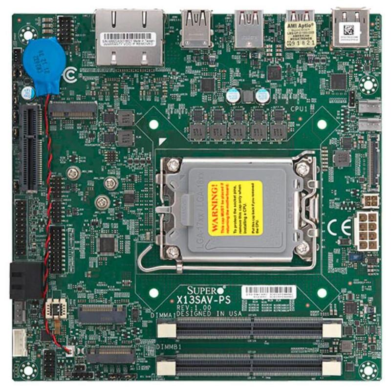 Placa Base Supermicro X13sav-Ps Mini-Itx Socket 1700 Ddr5-Only Single - Reacondicionado