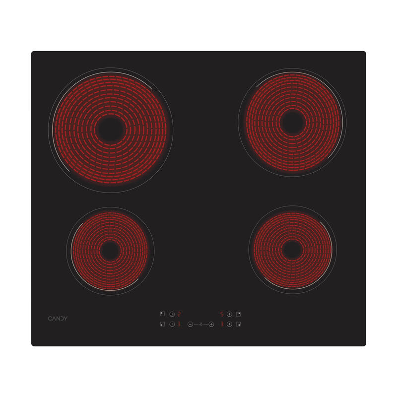 Placa Candy Idea Ch64ccb/4u2 Negro Integrado 59 Cm Cerámico 4 Zona(S)